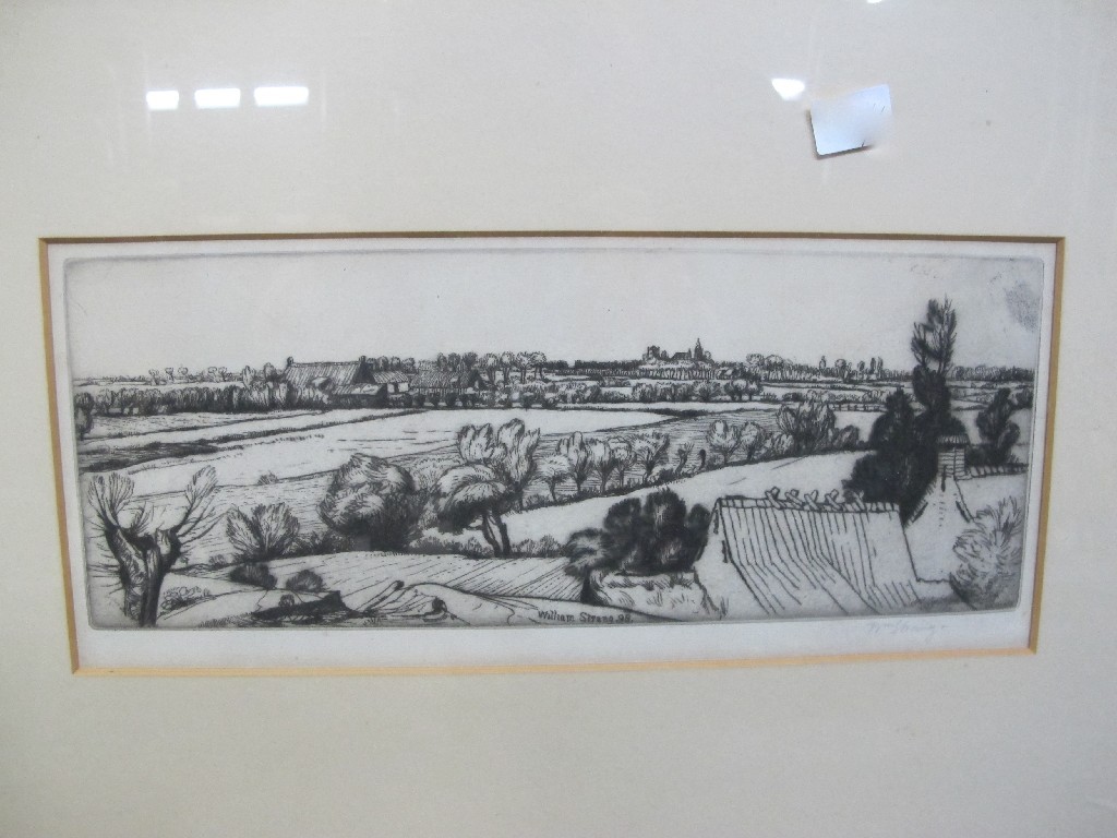 Appraisal: WILLIAM STRANG RA RE Etching 'Flanders from the Dunes' signed