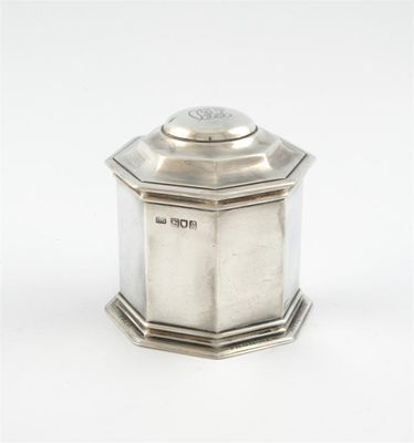 Appraisal: An Edwardian silver tea caddy by S Garrard Co London