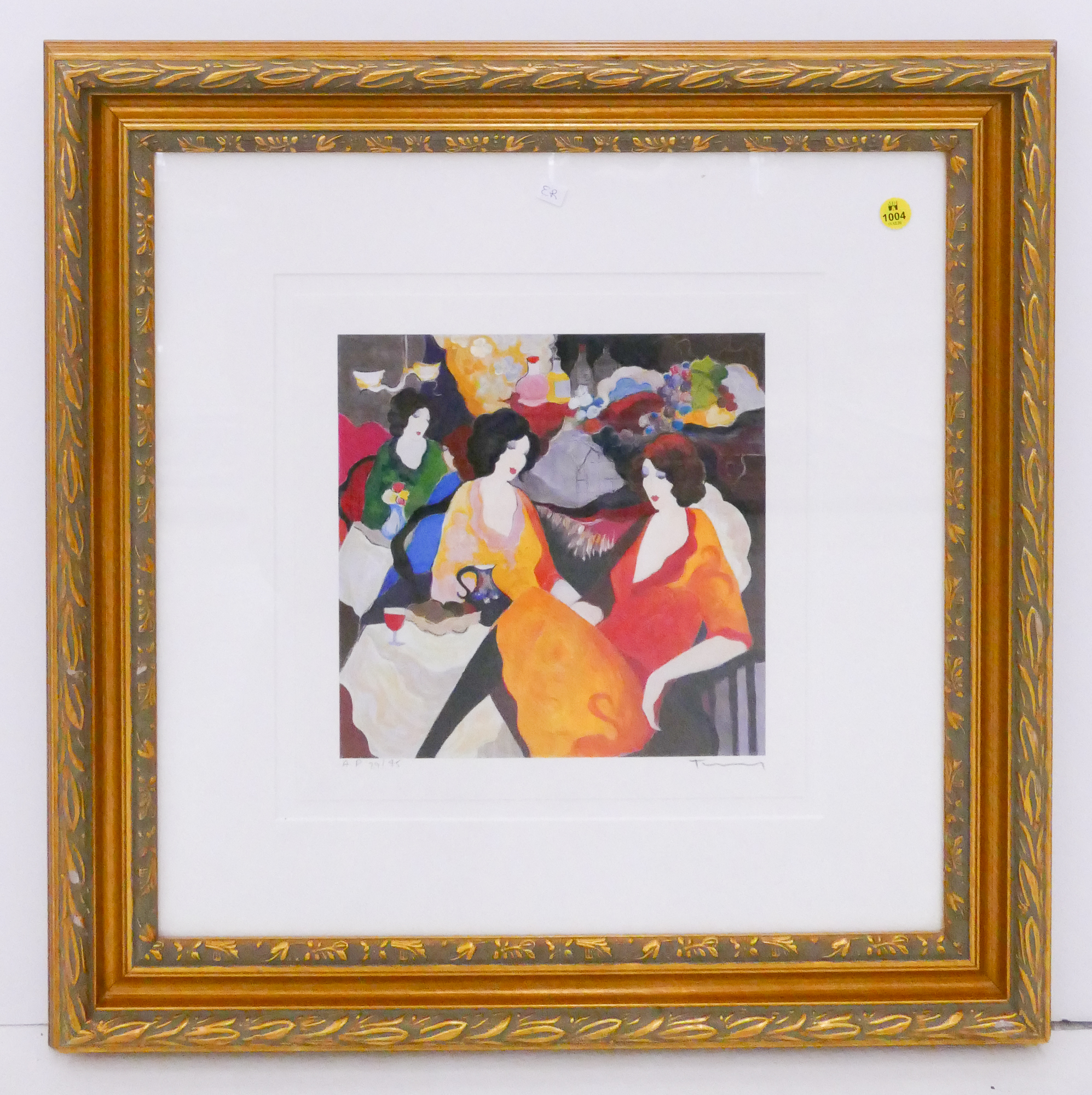 Appraisal: Itzchak Tarkay 'Peaceful Moments V' S N Lithograph Gallery Framed-