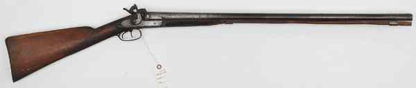 Appraisal: Richards London Antique Percussion ''Wallhanger'' Double-Barrel Shotgun ga '' Damascus