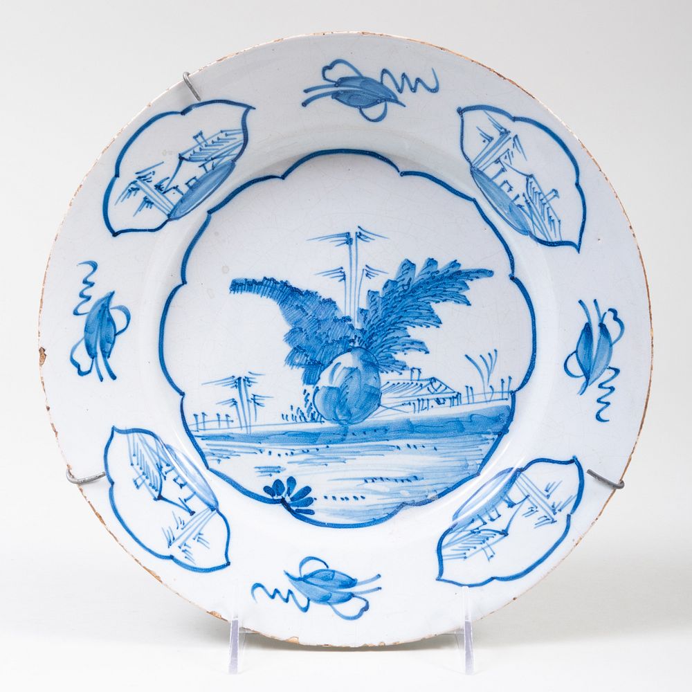 Appraisal: Dutch Delft Plate Unmarked in diam Property from the Collection