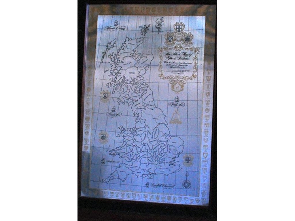 Appraisal: MODERN LIMITED EDITION SILVER AND GOLD PLATED FACSIMILE PRINTED MAP