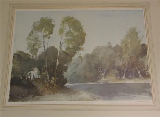 Appraisal: After Sir William Russell Flint - landscape with trees by