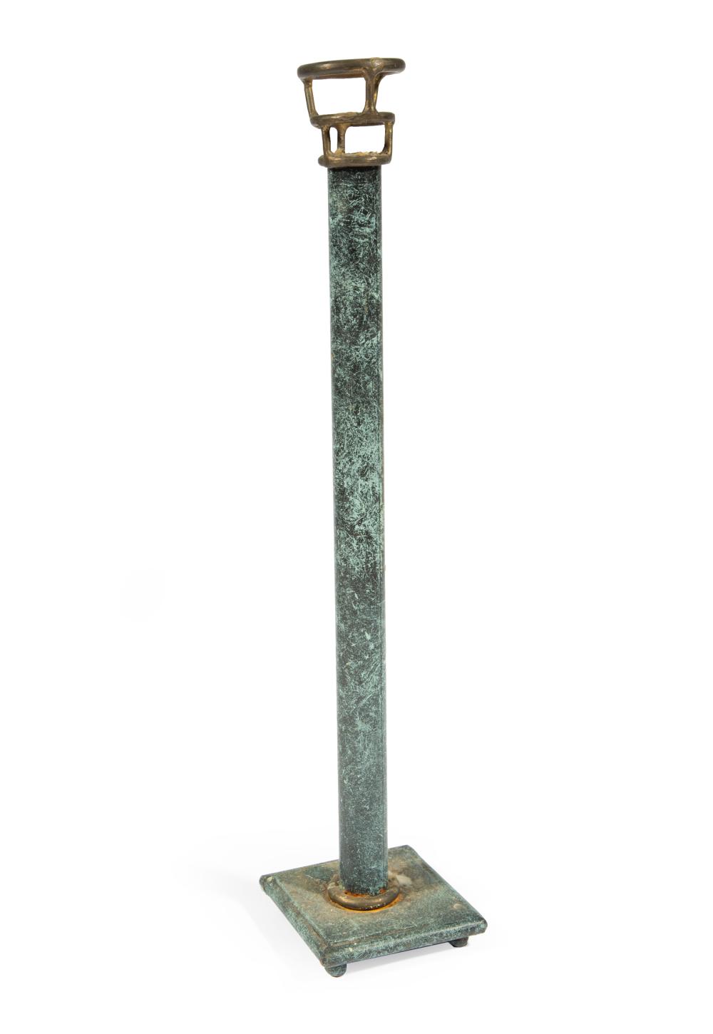 Appraisal: Mario Villa Nicaraguan New Orleans - Mixed Metal Candlestand painted