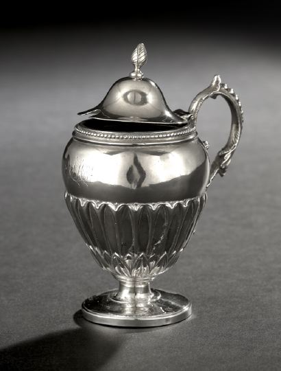 Appraisal: American Coin Silver Mustard Pot third quarter th century by