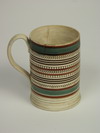 Appraisal: MUG - Rare th C mocha mug with incised brown