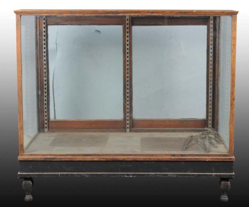 Appraisal: Country Store Display Case Description Top glass beveled Sliding back