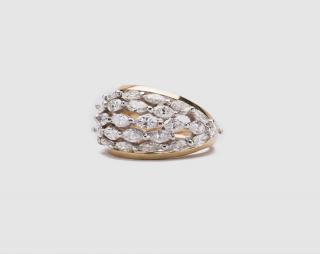 Appraisal: K Gold and Diamond Ring K GOLD AND DIAMOND RINGprong-set