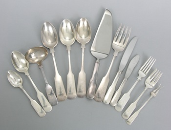 Appraisal: A Sterling Silver Service in Old English Tipt Pattern by