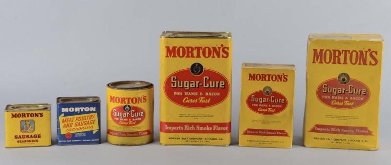 Appraisal: Lot of Morton's Sugar Cure Seasoning Containers Including - Sugar