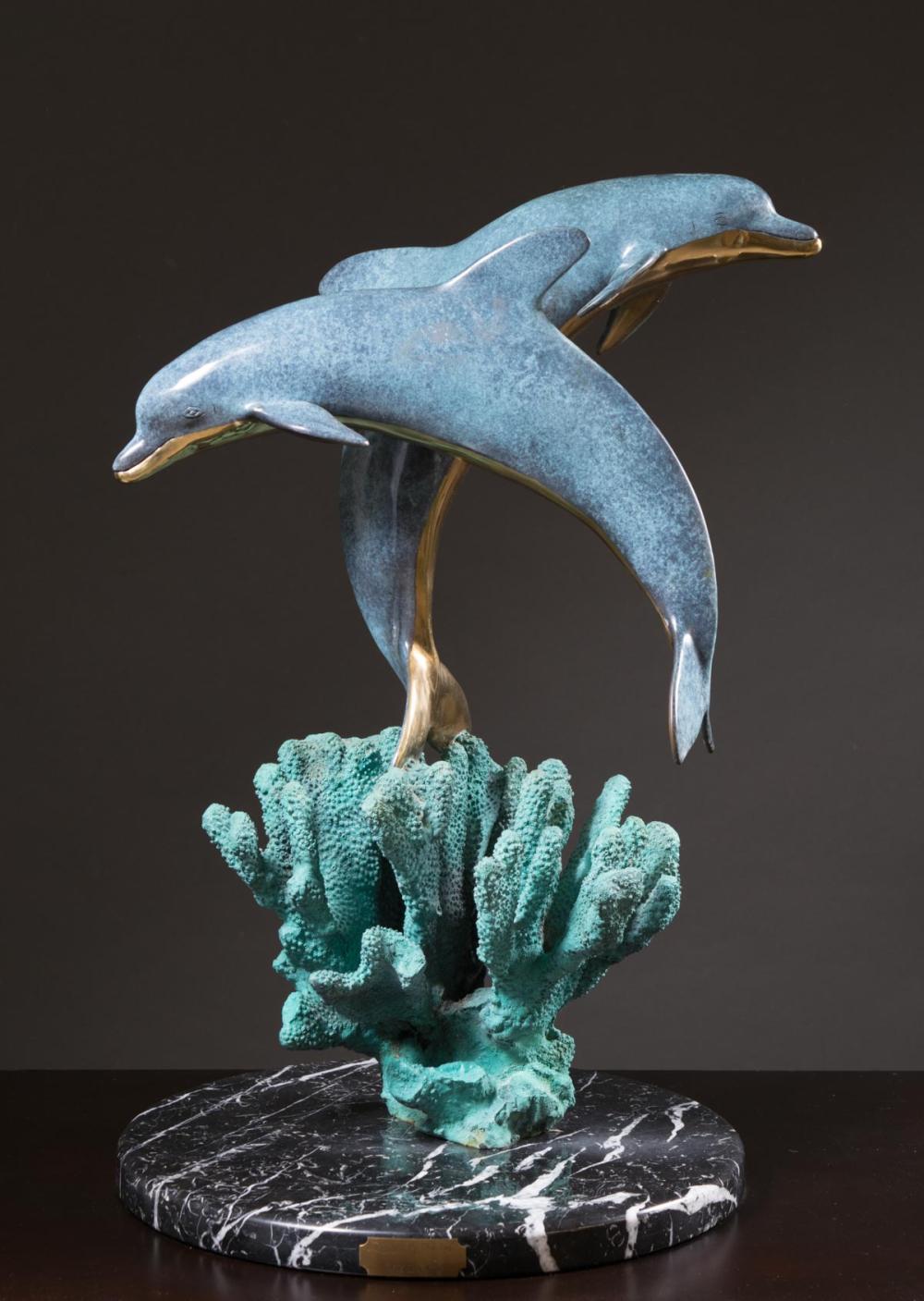 Appraisal: ROBERT WYLAND CALIFORNIA B BRONZE SCULPTURE Children of the Sea