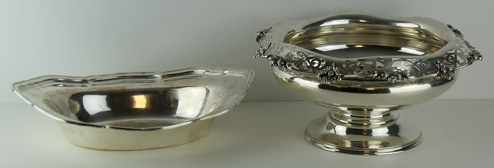 Appraisal: STERLING American Hollow Ware Grouping Includes a Shreve Crump Low