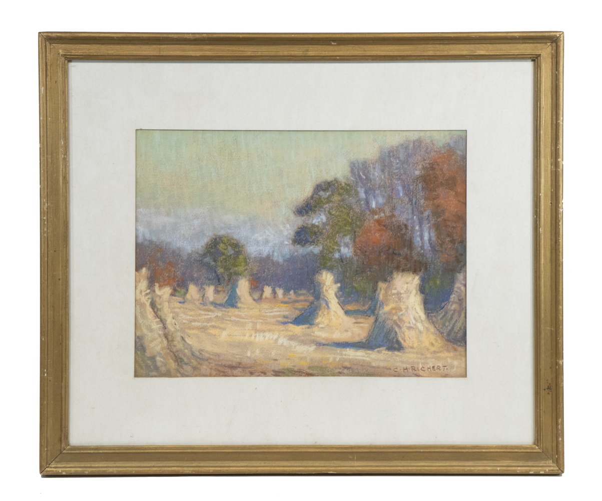 Appraisal: CHARLES HENRY RICHERT ME MA - Cornfield pastel on paper