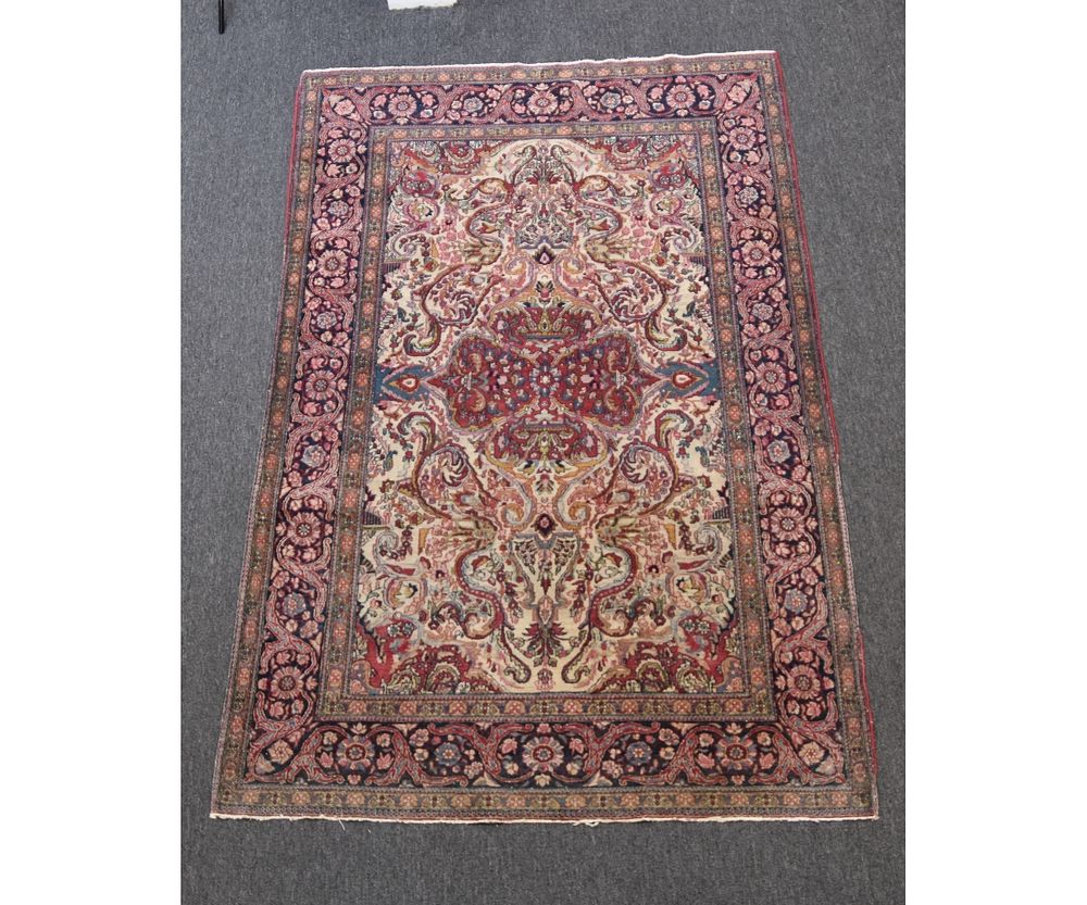 Appraisal: Antique Isphan Center Hall Carpet Antique Isphan center hall carpet