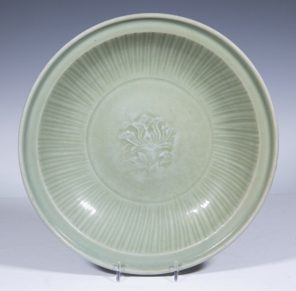 Appraisal: CHINESE CELADON BOWL Ming Style Longquan Celadon Glazed Footed Bowl