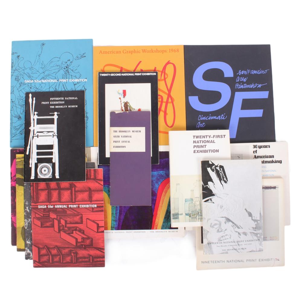 Appraisal: TWENTY PRINT EXHIBITION CATALOGS - SAGA NATIONAL PRINT EXHIBITION H