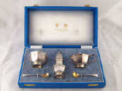 Appraisal: A three piece Brittania silver cruet by Garrard in original