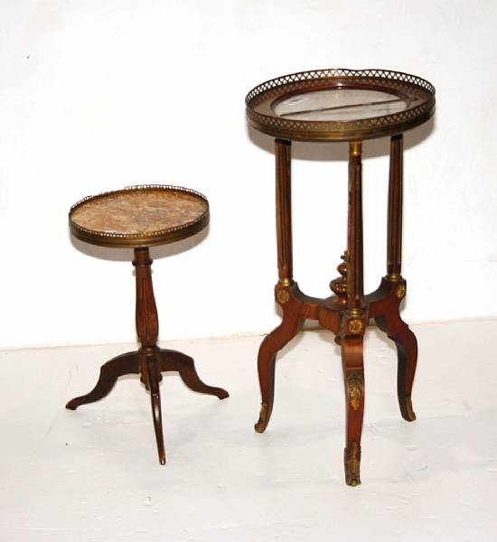 Appraisal: A Napoleon III mahogany wine table together with a Louis