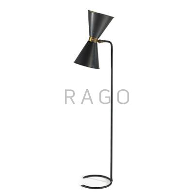 Appraisal: J T KALMAR Attr Adjustable floor lamp s Enameled iron