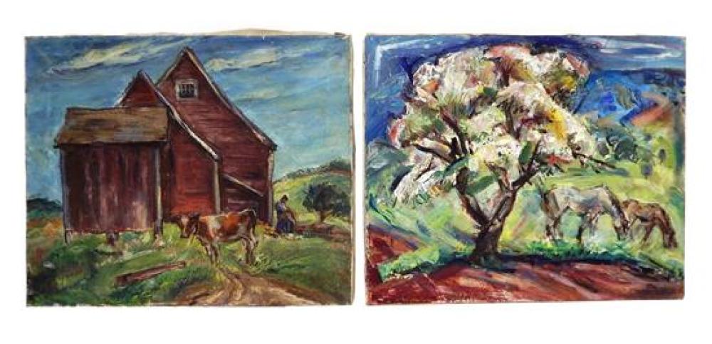 Appraisal: Two works by Marion Huse American - Grazing Beneath the