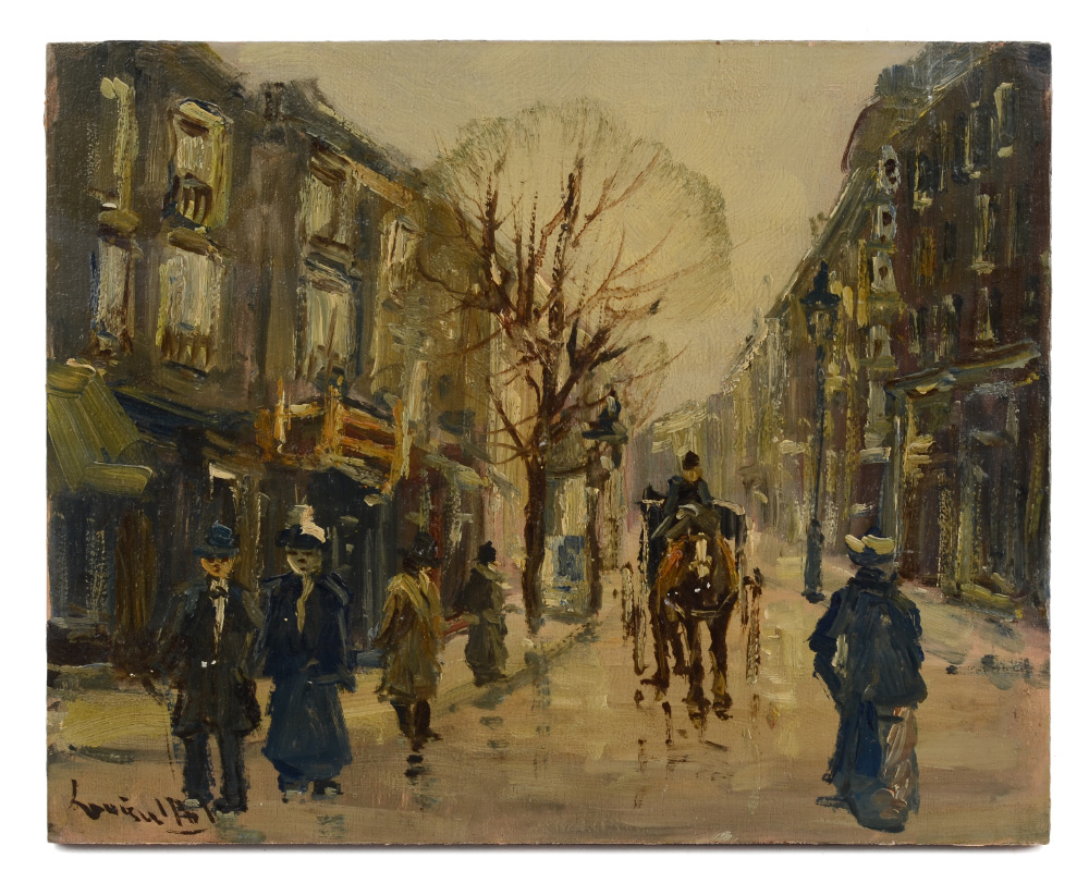 Appraisal: VAN DER POL Louis Dutch - Paris Street Scene with