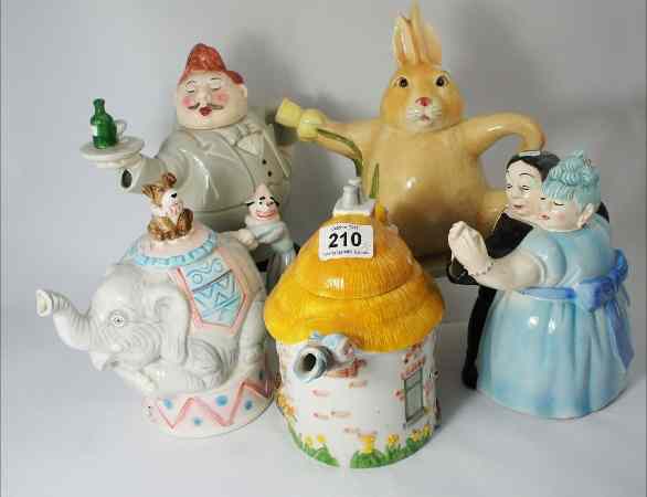 Appraisal: A collection of Novelty Teapots designed by Roy Simpson comprising