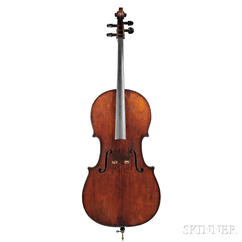 Appraisal: French Violoncello Mirecourt labeled JEAN BAPTISTE VUILLAUME length of two-piece