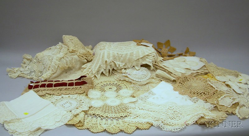 Appraisal: Group of Assorted Mostly Crochet Embellished Household Linens th and