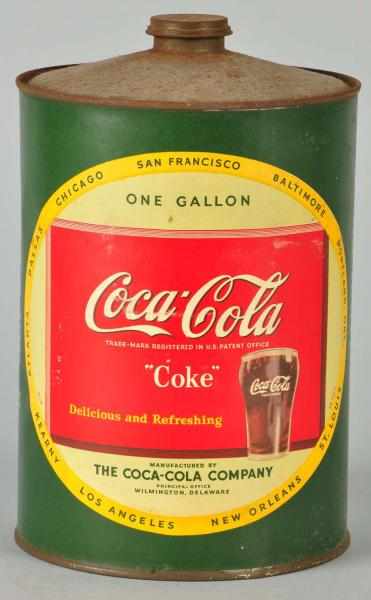 Appraisal: Coca-Cola -Gallon Paper Label Syrup Can Description s to s