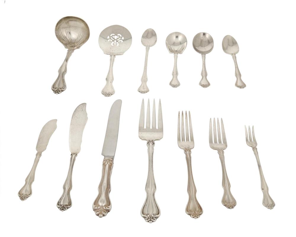 Appraisal: A Westmorland George And Martha sterling silver flatware service Circa