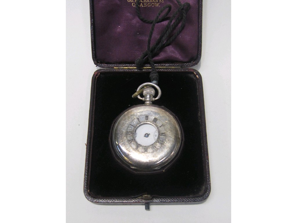 Appraisal: Silver pocket watch in case marked with a gilt crown