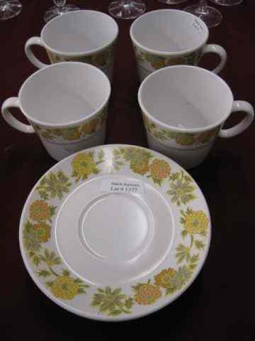 Appraisal: Noritake China Cups Saucers ''Sunny Side'' floral excellent