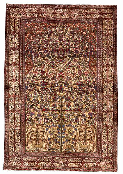 Appraisal: A Mohtasham Kashan rug Central Persia circa size approximately ft