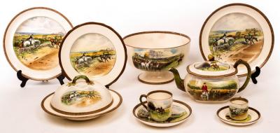 Appraisal: A quantity of Copeland Sons ceramics of Beaufort Hunt interest