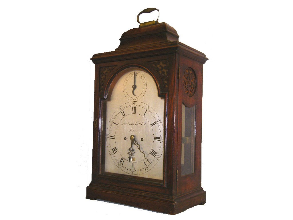 Appraisal: Good English mahogany double fusee bracket clock the verge movement