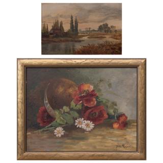 Appraisal: Jane Reynolds th th Century Still Life with Flowers Oil