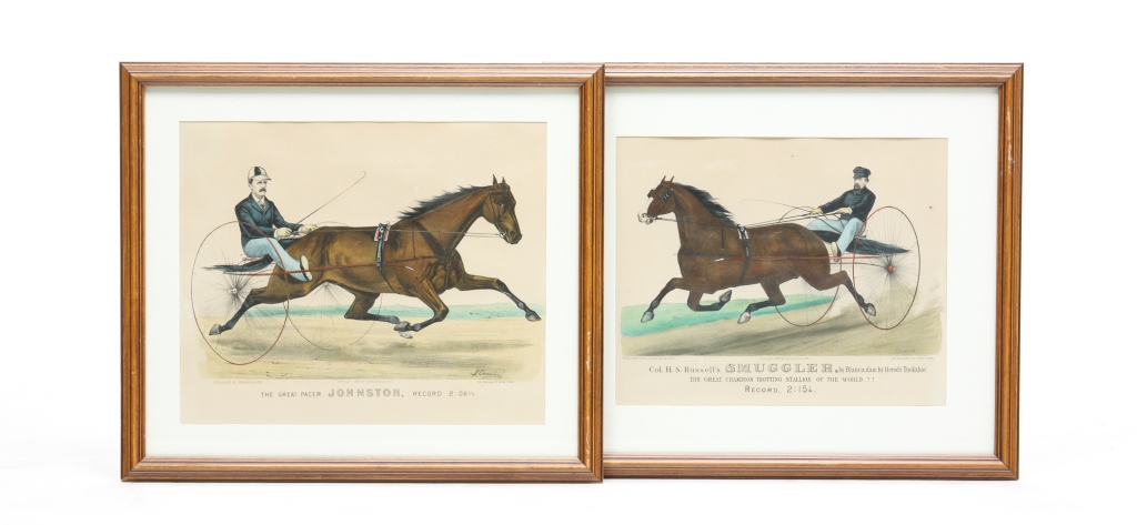 Appraisal: Hand colored lithographs on paper Co HS Russell's Smuggler and