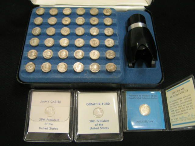 Appraisal: Sterling Silver Mini Coin Set pc complete to Carter in