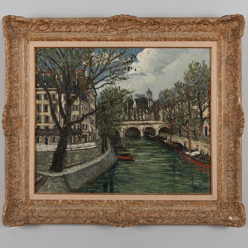 Appraisal: ALPHONSE QUIZET - PARIS SCENEOil on Masonite signed 'Quizet' lower