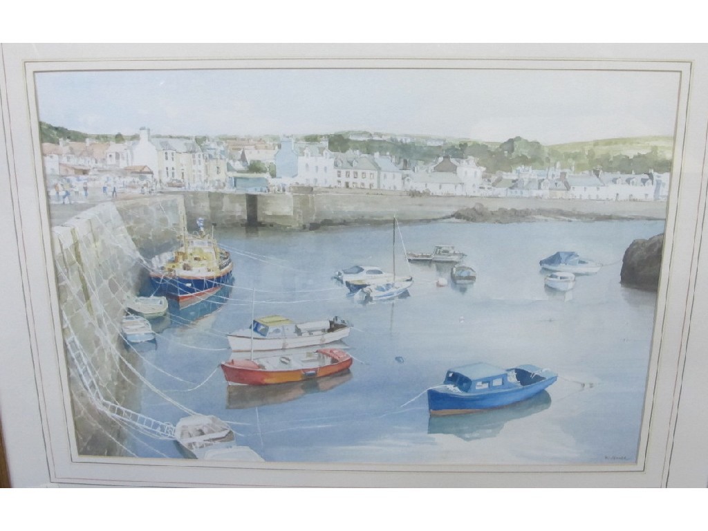 Appraisal: W L FENNER Watercolour harbour scene signed