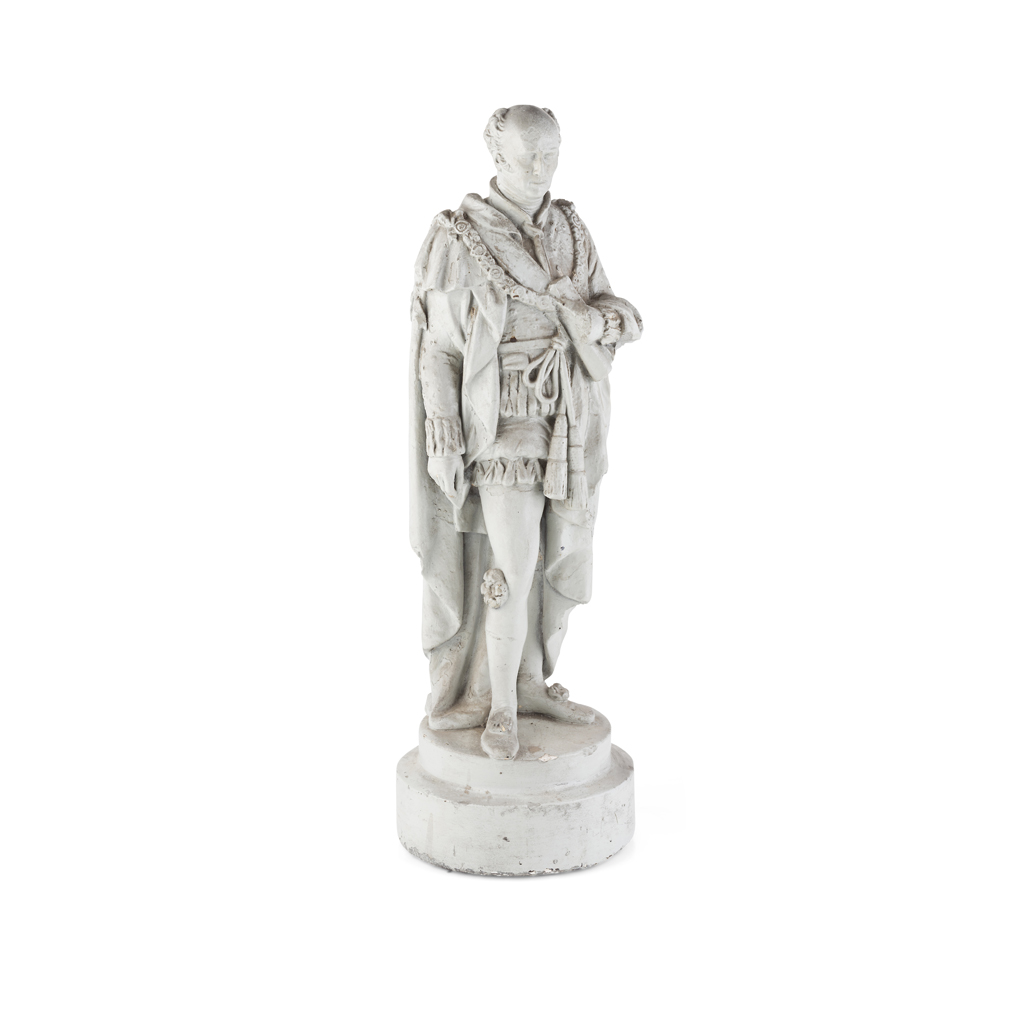 Appraisal: PAINTED PLASTER MODEL OF CHARLES GREY ND EARL GREY AFTER