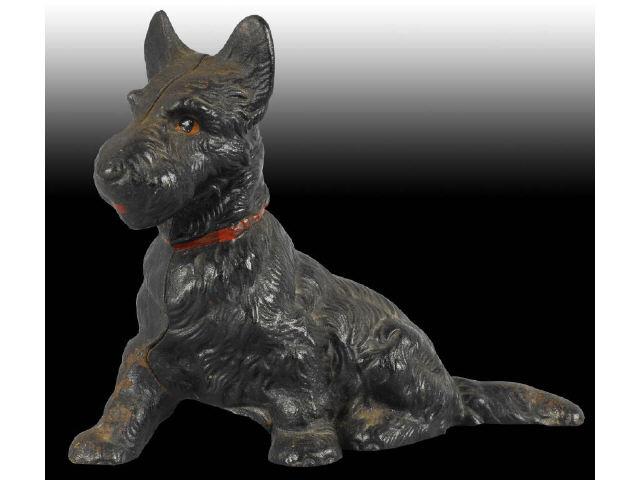 Appraisal: Cast Iron Seated Scottie Still Bank Description Made by Hubley