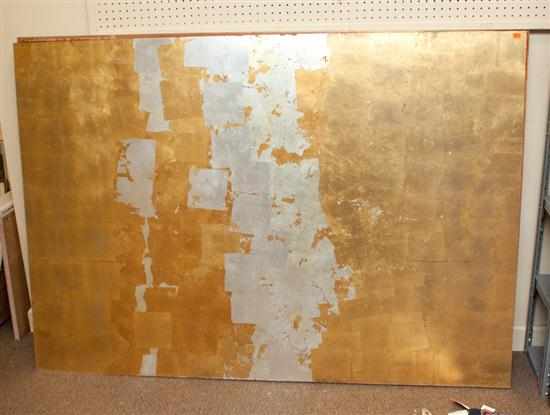 Appraisal: American Contemporary Gold leaf collage on masonite framed Estimate -