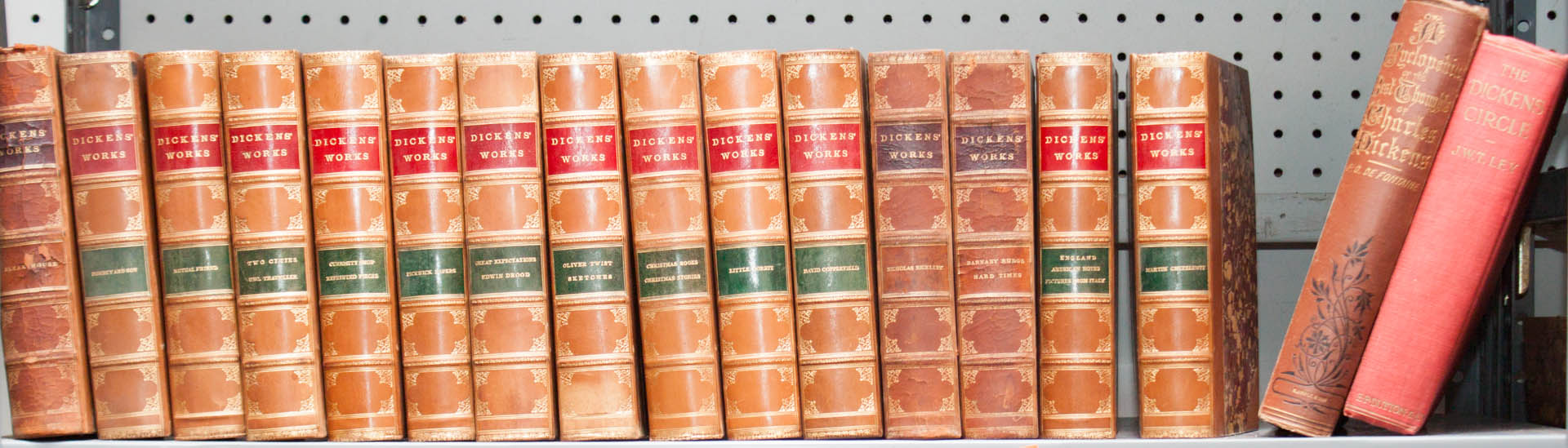 Appraisal: Literature Charles Dickens partial uniform leather-bound set Phila Wanamaker vols