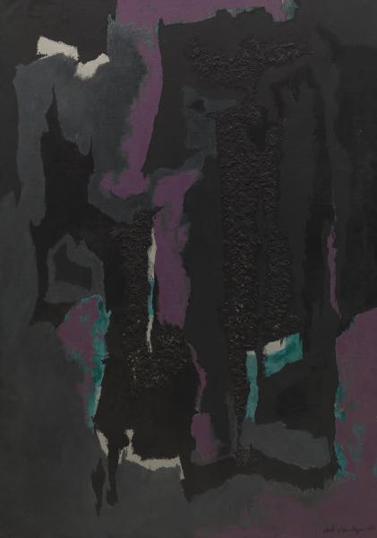 Appraisal: WILLIAM A VAN DUZER AMERICAN - x Abstract in Black