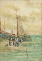 Appraisal: G Van Ryn Dutch late th Century Dutch Fishing Boats