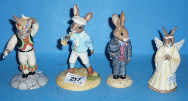 Appraisal: Royal Doulton Bunnykins Figures Angel DB Morris Dancer DB Little