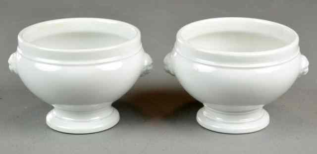 Appraisal: Pr Richard Ginori Porcelain CompotesTo include two white footed porcelain