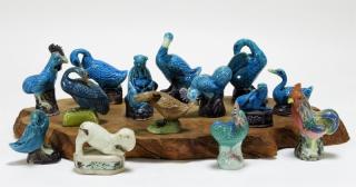 Appraisal: Chinese Porcelain Turquoise Miniature Animals CHINA TH CENTURY A collection