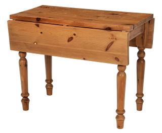 Appraisal: Country Pine Drop Leaf Table th century thick pine construction